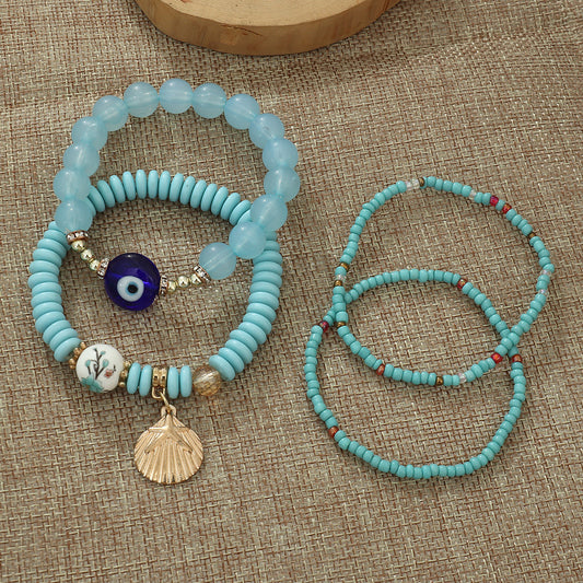 Boho Protection Stack Layering Bracelet Set