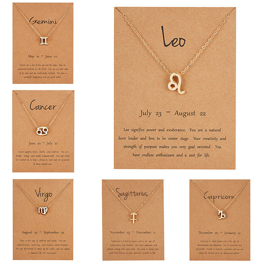 Aquarius Dainty Zodiac Necklace