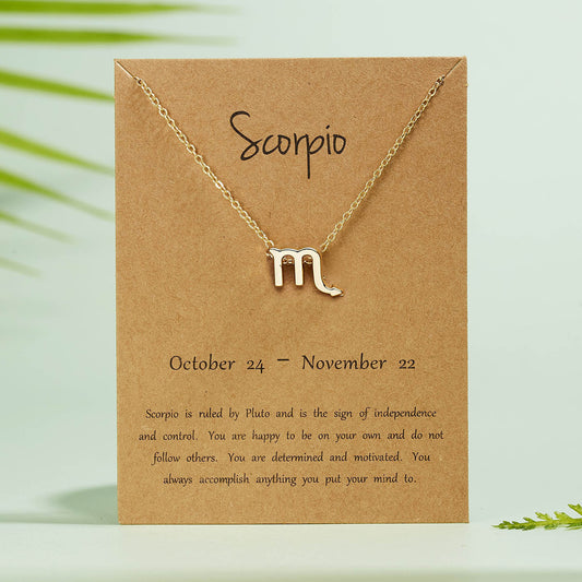Scorpio Dainty Zodiac Necklace