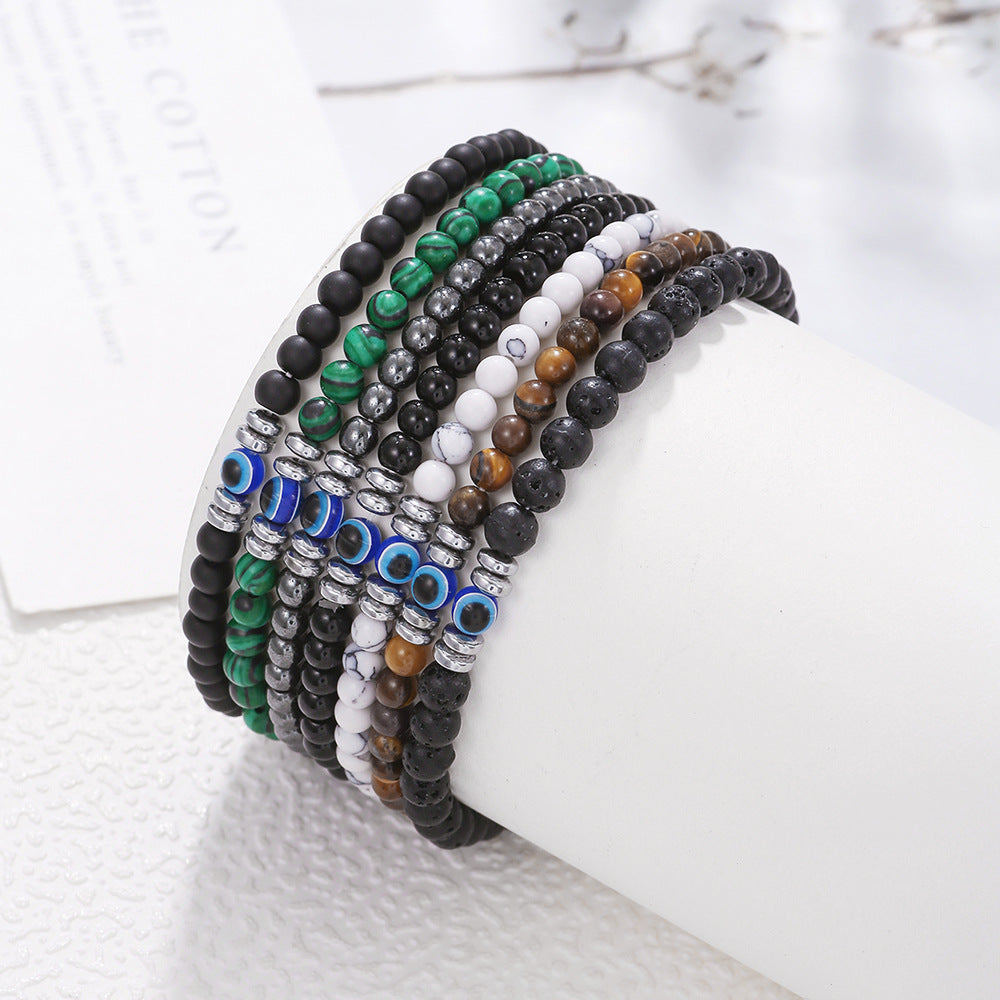 Gemstone Evil Eye Protection Bracelet - Tiger's Eye