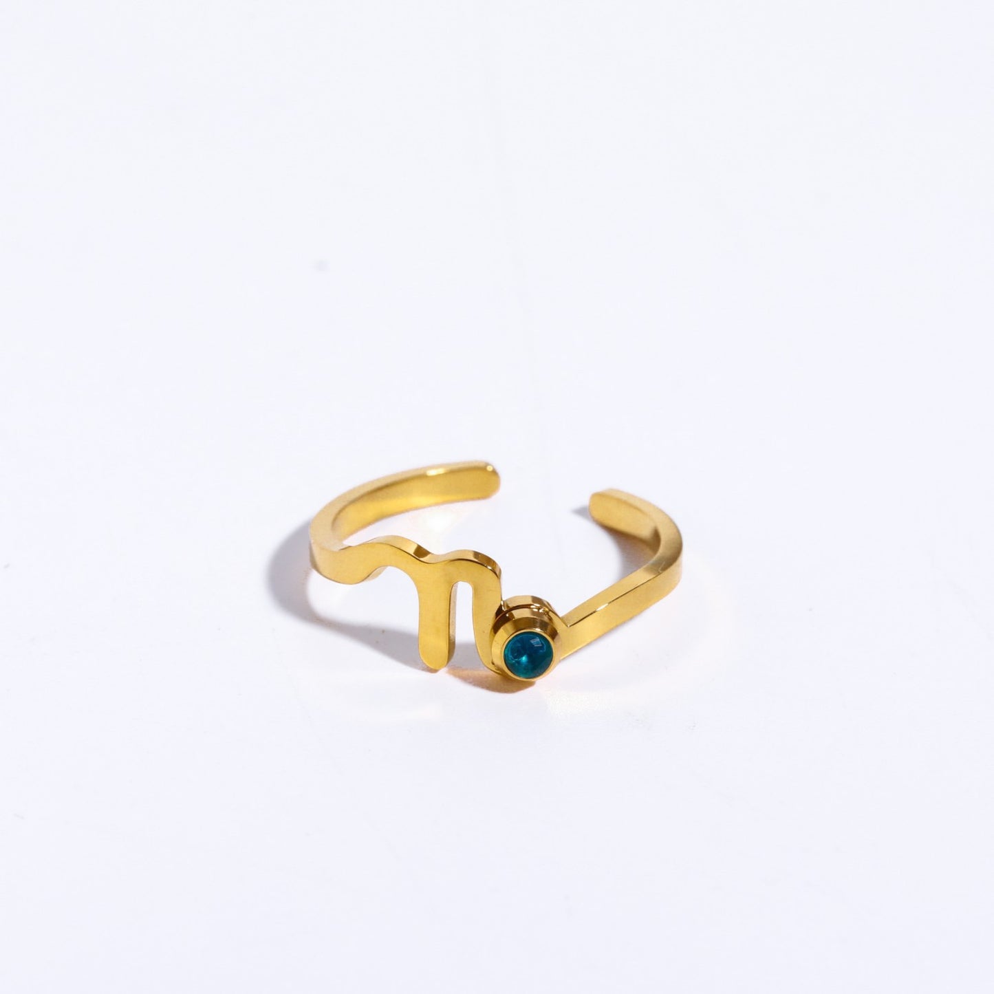 Birthstone Zodiac Open Ring