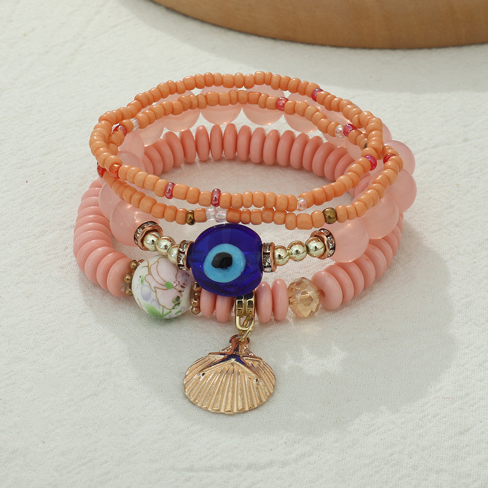 Boho Protection Stack Layering Bracelet Set