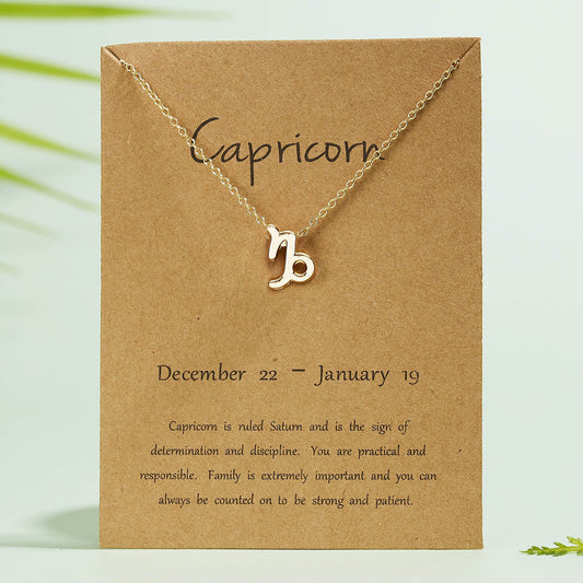Capricorn Dainty Zodiac Necklace