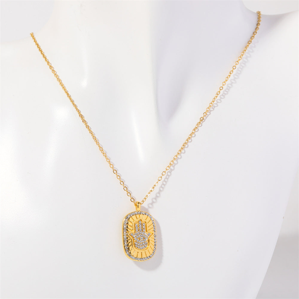 Protection Crystal Double Sided Necklace