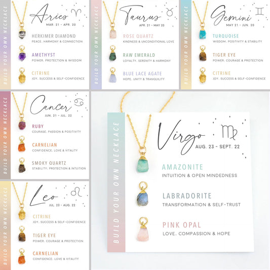 Zodiac Birthstone Build Your Own Necklace Set