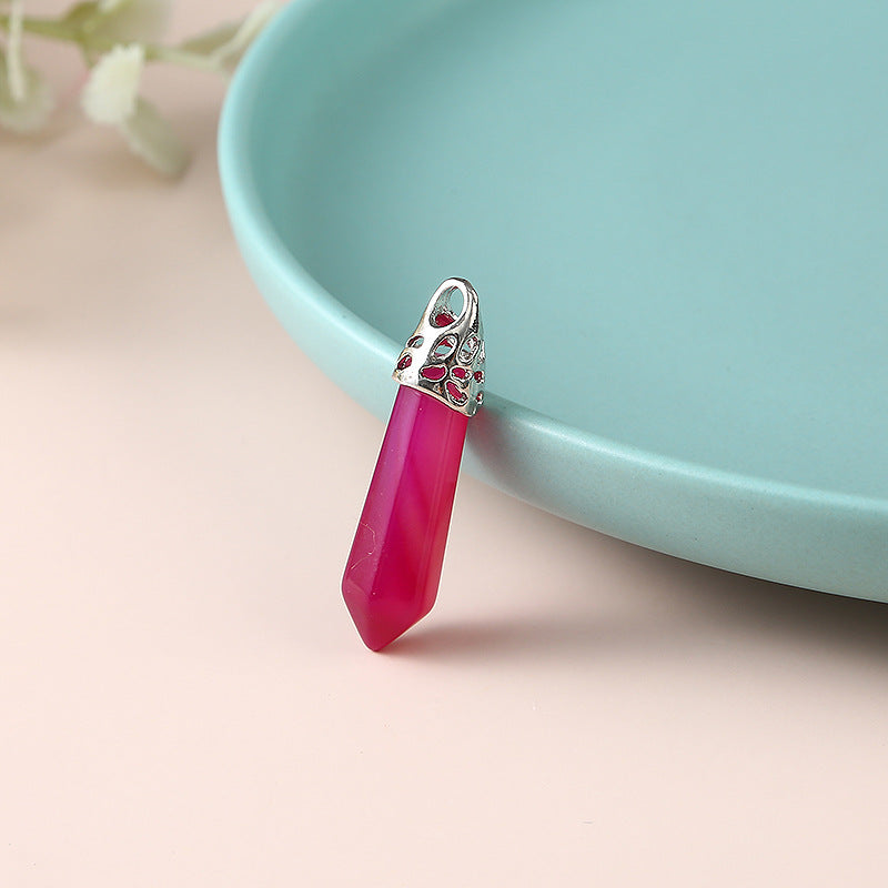 Fuchsia Bullet Hexagonal-Necklace