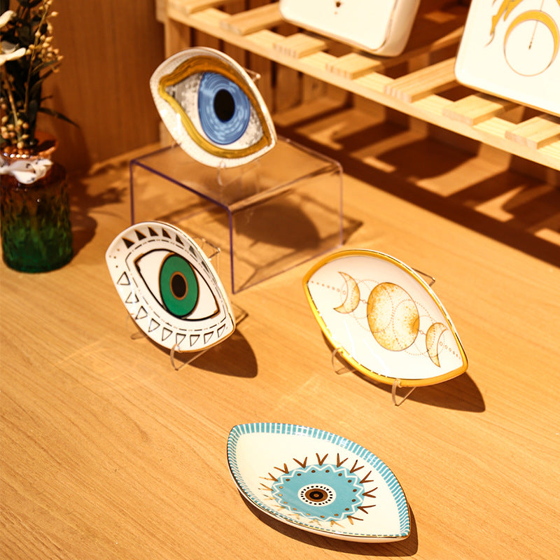 Eye Shaped Protection Trinket Dish - Green