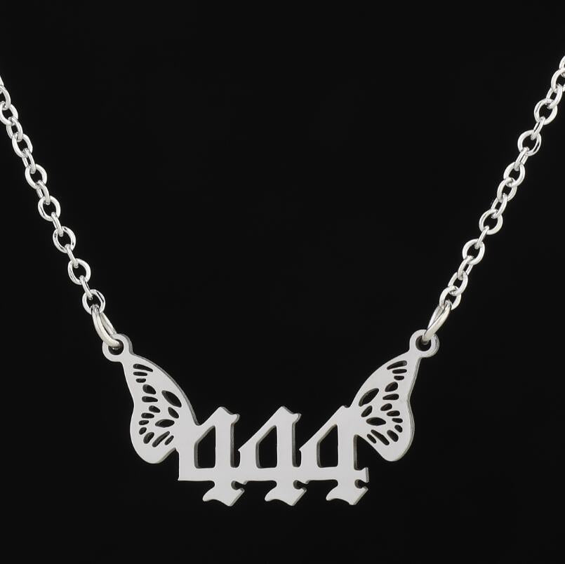 Silver Angel Number Necklace