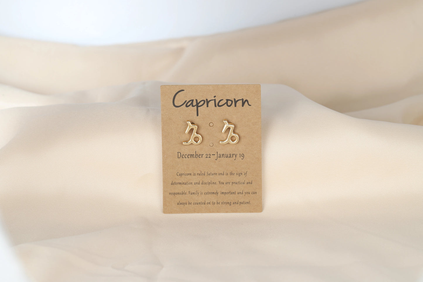 Capricorn Dainty Zodiac Earrings