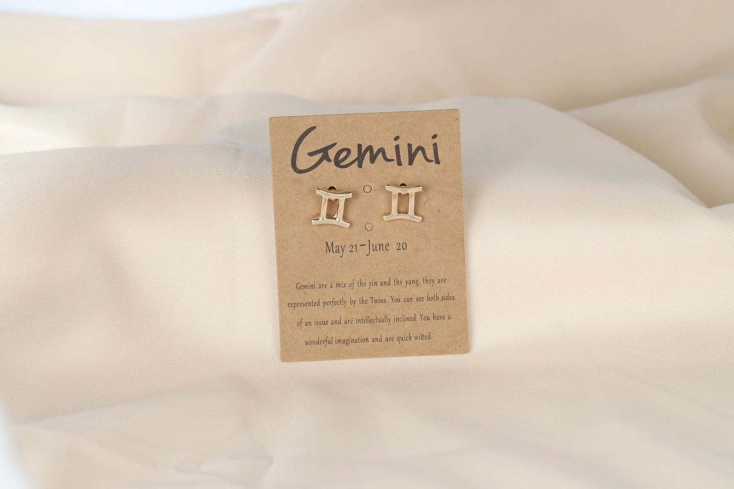 Gemini Dainty Zodiac Earrings
