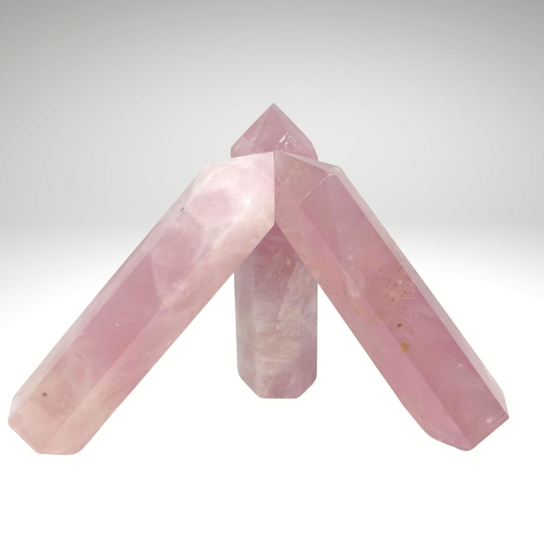Rose Quartz Obelisk Crystal Tower