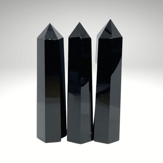 Black Obsidian Obelisk Crystal Tower