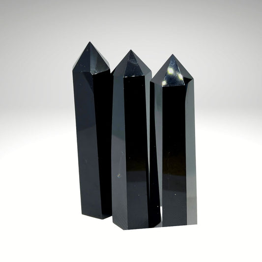 Black Obsidian Obelisk Crystal Tower