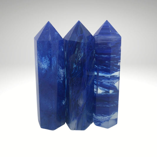 Blue Smelt Quartz Obelisk Crystal Tower