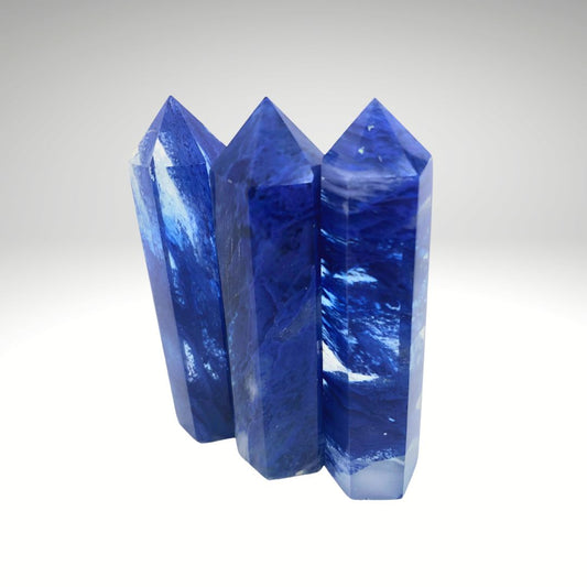 Blue Smelt Quartz Obelisk Crystal Tower
