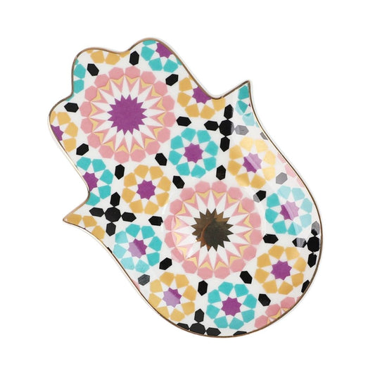 Evil Eye-Good Looking Eye Dish-Pink Geo