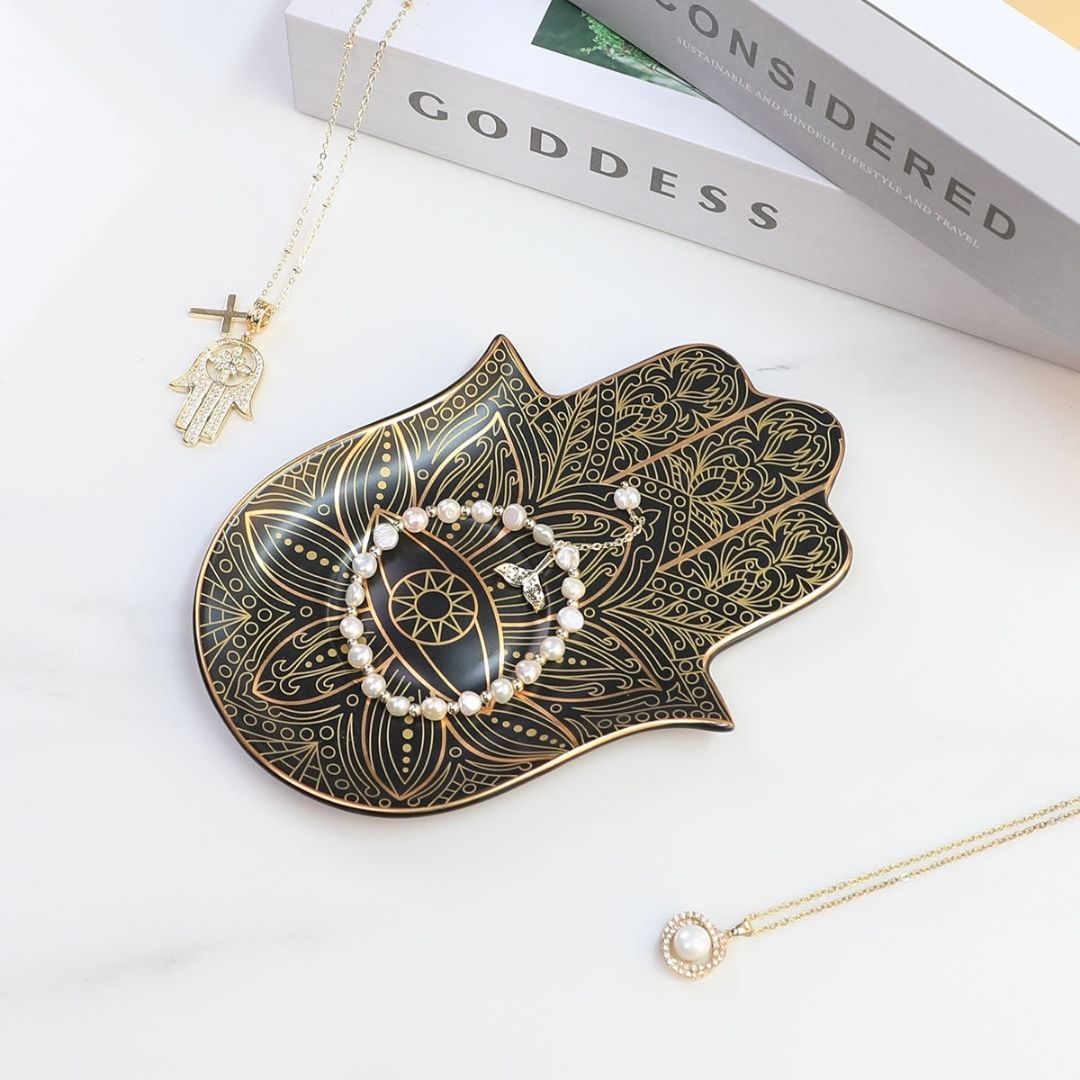 Evil Eye-Good Looking Eye Dish-Pink Geo