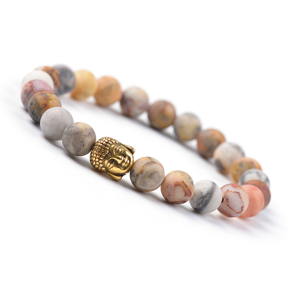 Buddha Bracelete -Crazy Agate