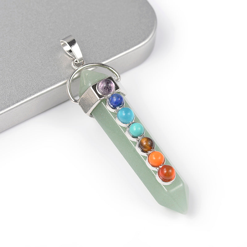 Chakras Necklace-Green Aventurine