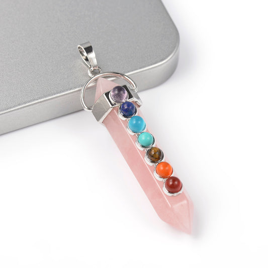 Chakras Necklace-Rose Quartz