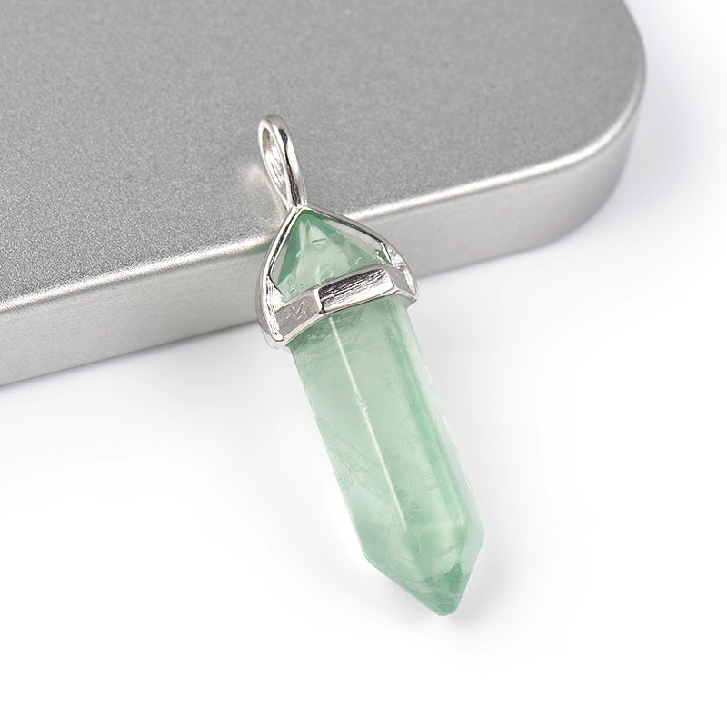 Green Fluorite Point-Necklace