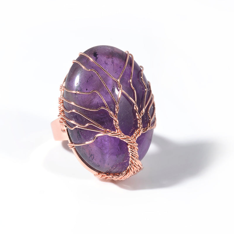 Tree of Life Ring - Amethyst