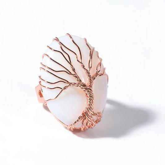 Tree of Life Ring - Opal