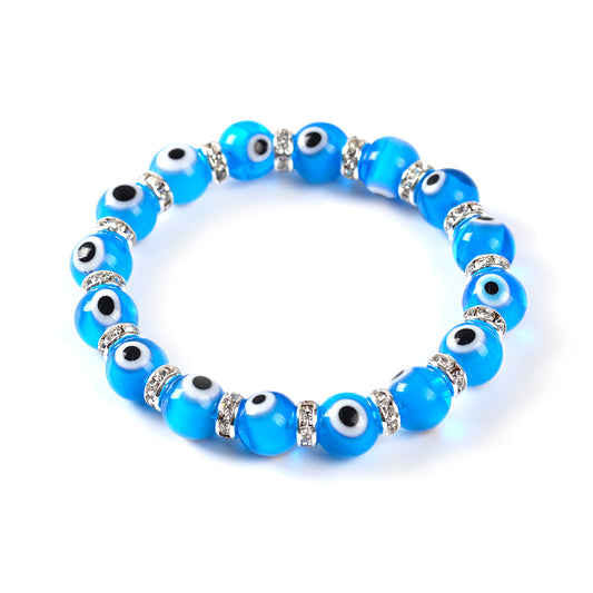 Evil Eye Bracelet - Aqua