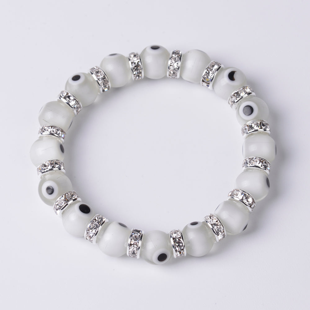 Evil Eye Bracelet - White