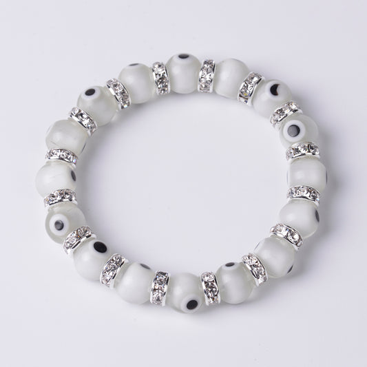 Evil Eye Bracelet - White