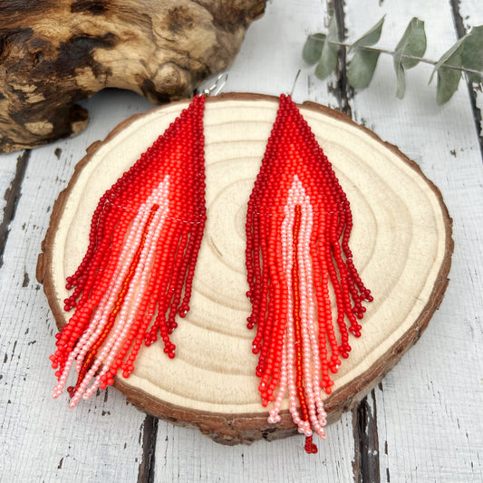 Flames Boho Miyuki Beaded Earring