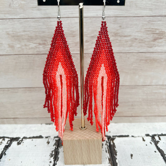 Flames Boho Miyuki Beaded Earring
