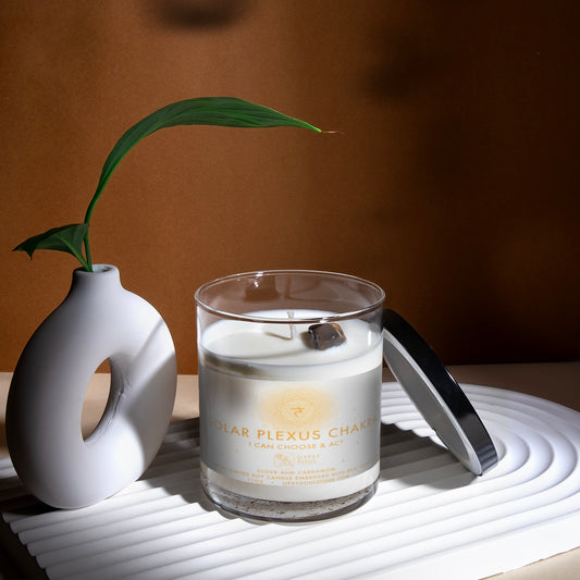 Solar Plexus Chakra Gemstone Lotion Candle