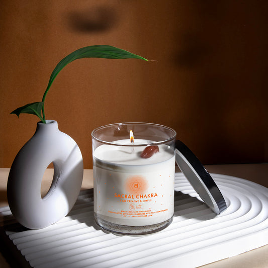 Sacral Chakra Gemstone Lotion Candle