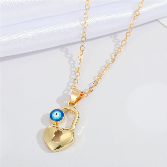 Evil Eye Lock Necklace