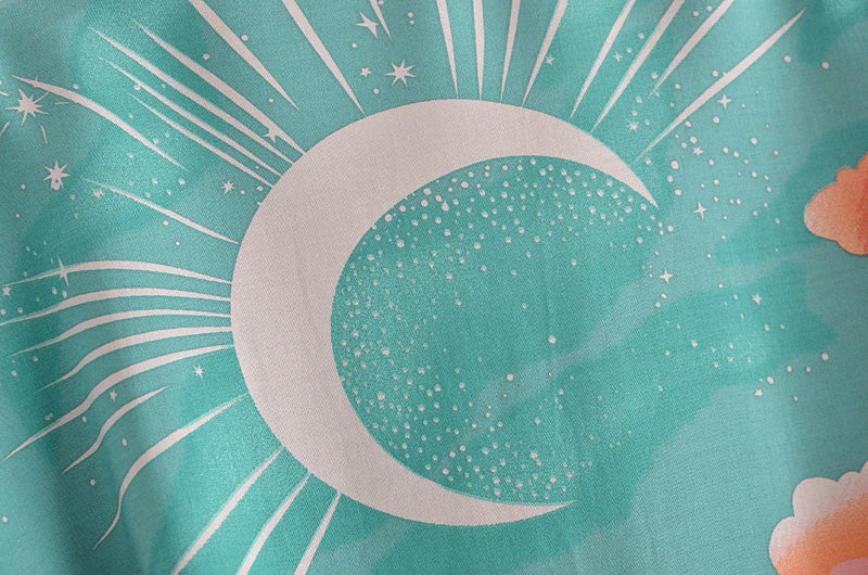 Green Bohemian Moon Kimono