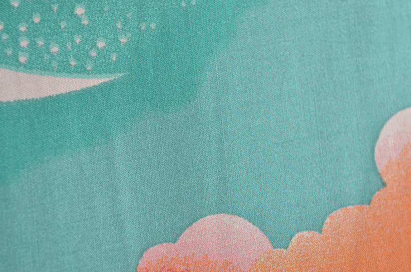 Green Bohemian Moon Kimono