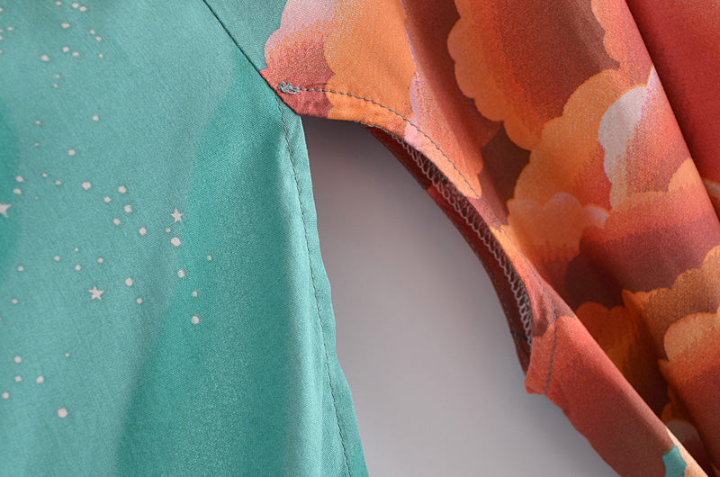 Green Bohemian Moon Kimono