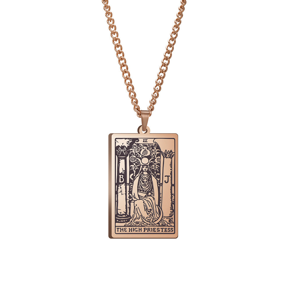 The High Priestess Tarot Card Necklace