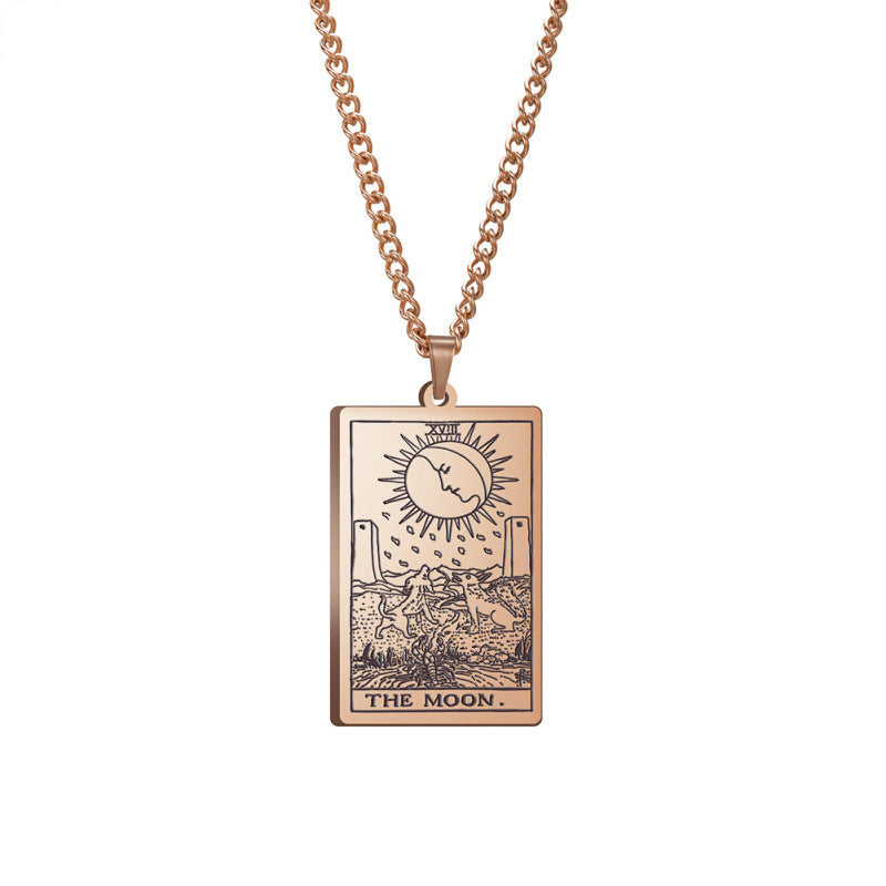 The Moon Tarot Card Necklace