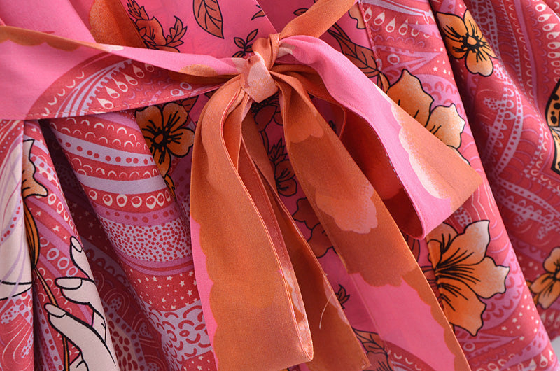 Pink Bohemian Moon Kimono
