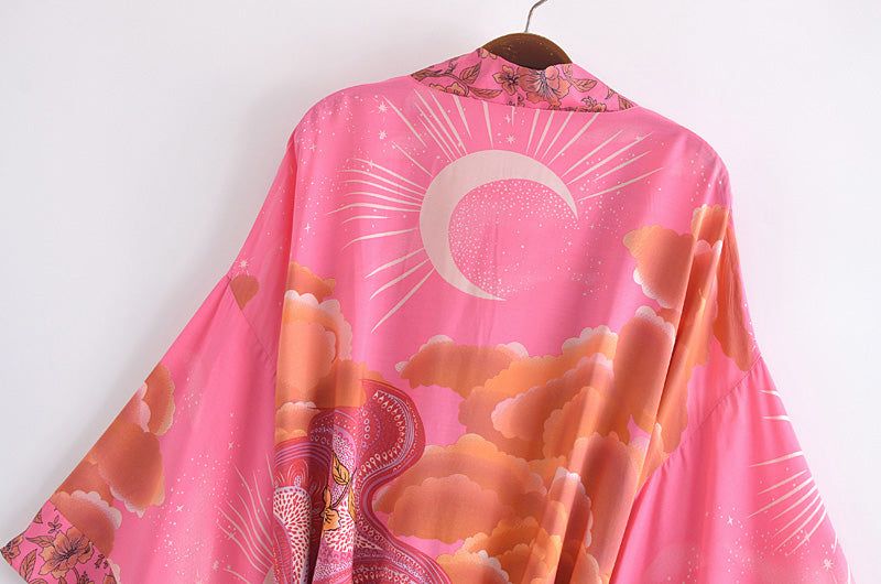 Pink Bohemian Moon Kimono