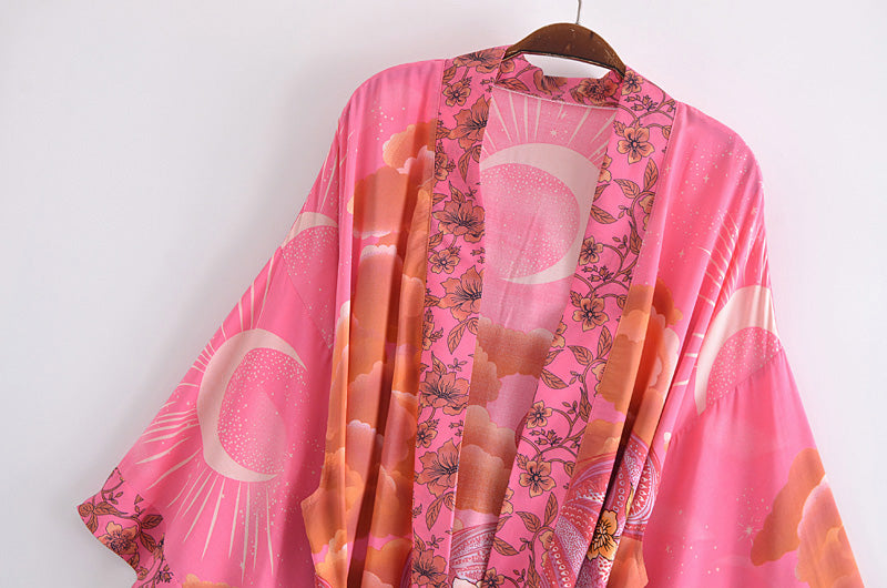 Pink Bohemian Moon Kimono