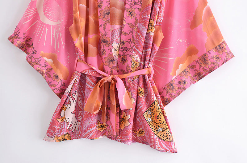 Pink Bohemian Moon Kimono