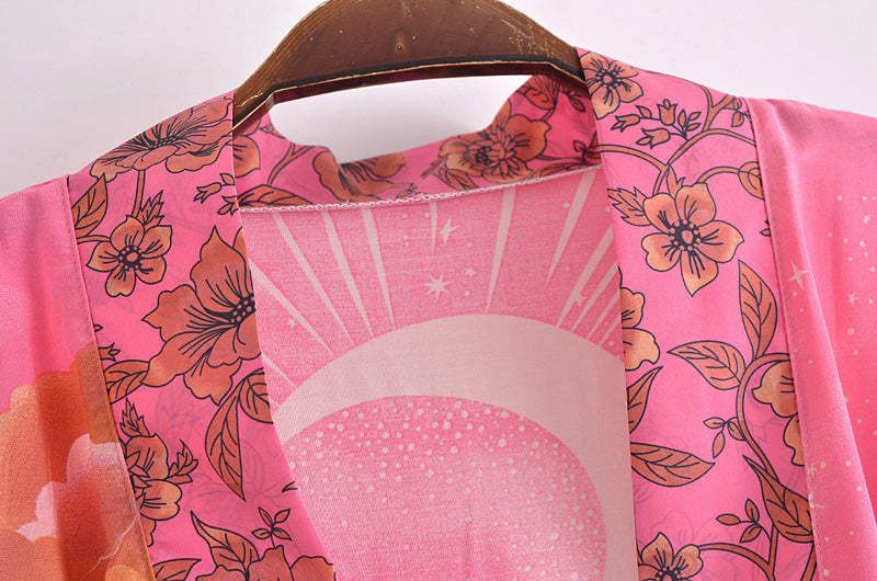 Pink Bohemian Moon Kimono
