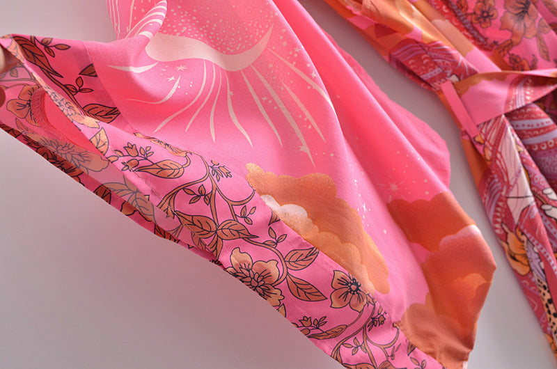 Pink Bohemian Moon Kimono