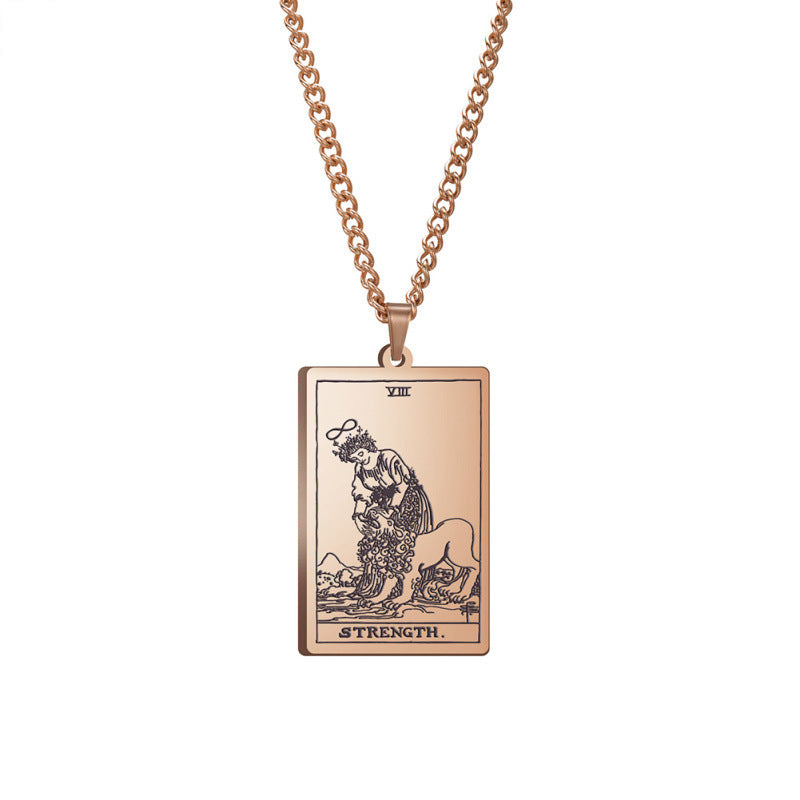 Strength Tarot Card Necklace