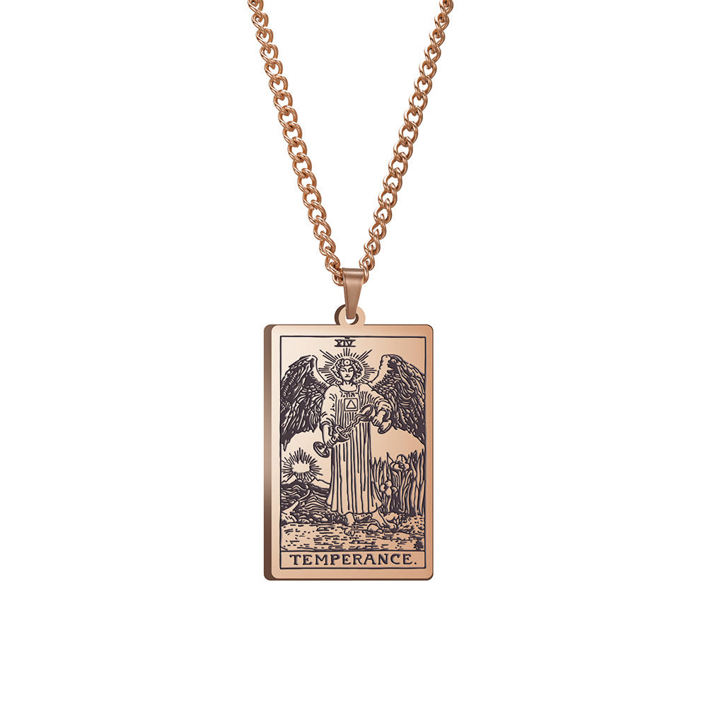 Temperance Tarot Card Necklace