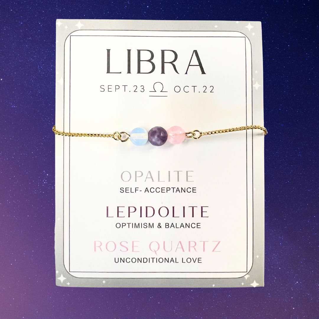 Libra Gold Chain Adjustable Zodiac Bracelets