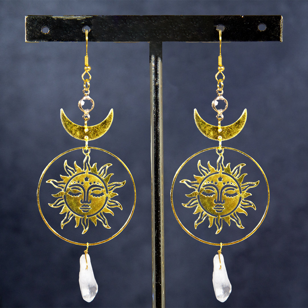 Crystal Healing Sun Earrings